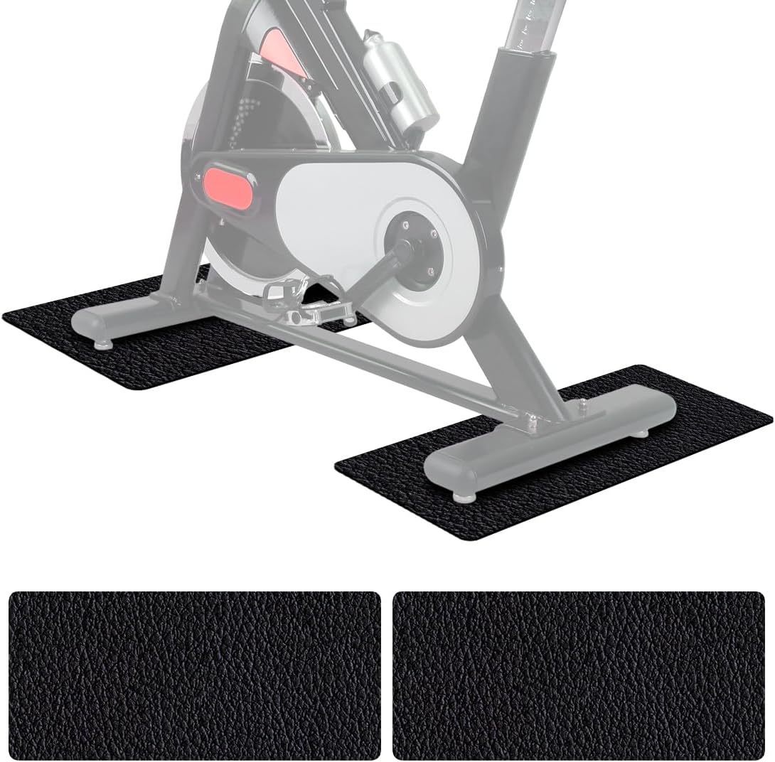 Floor Protection Mat for Sports Equipment Fitness Equipment, Floor Protection Mat, Fitness Equipment, Treadmill Mat, 6 mm Thickness, Pack of 2 PVC Fitness Underlay Mat 70 x 28 cm, Floor Mat