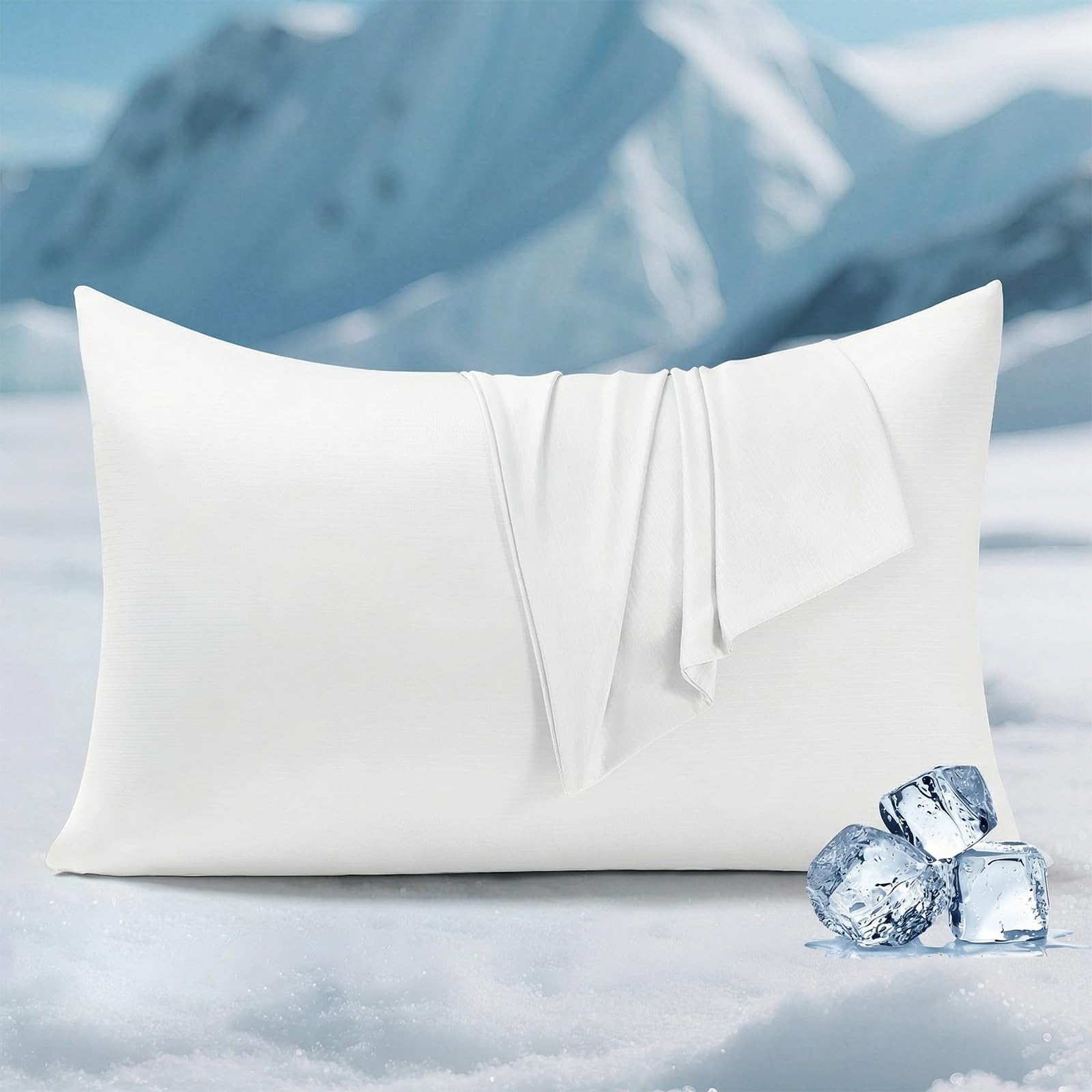 Elegear Silver Infused Cooling Pillow Cases for Hot Sleeper, Standard 2Pack