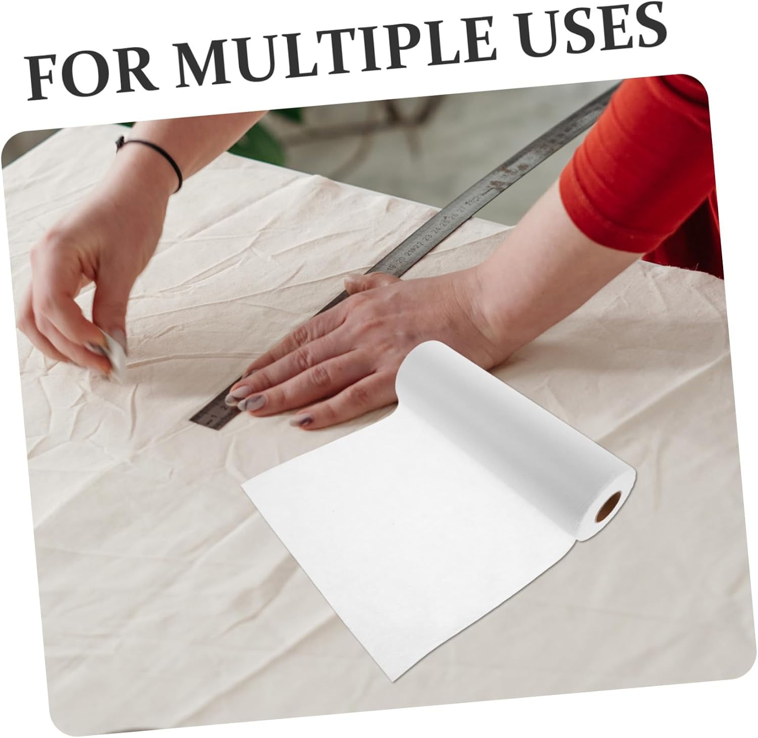 Tofficu Non-Woven Fusible Interfacing 30cm x 30m Cotton Craft Material Sewing Interface for Bag