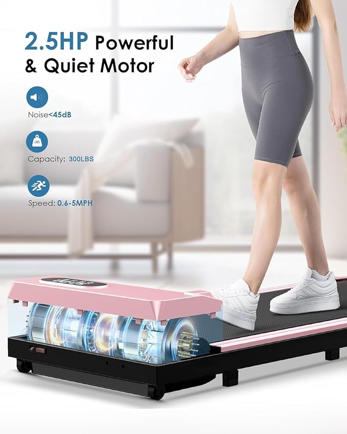 Walking Pad 2.5HP, Caminadora Compacta con Control Remoto para Escritorio miniatura 2