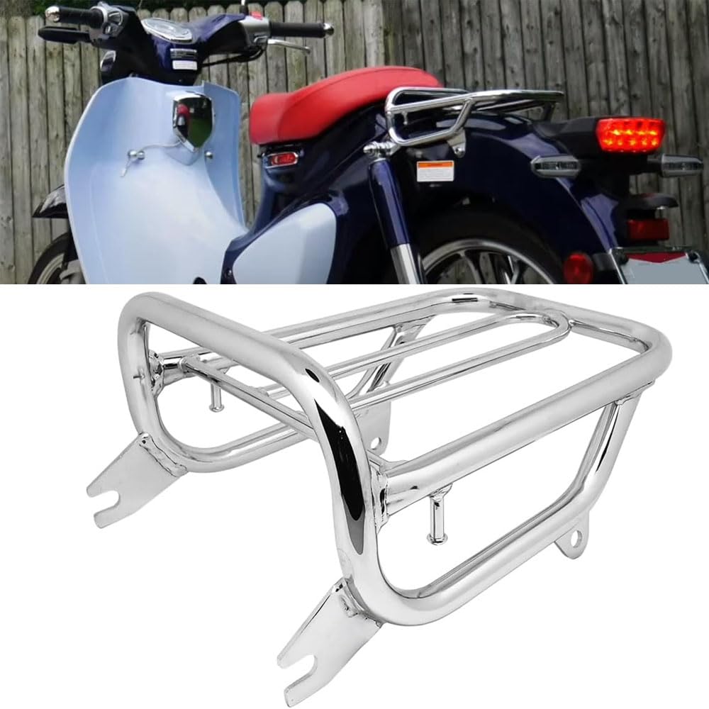 Genuine Honda Chrome Rear Rack / Carrier – For Super Cub C125 (2018–2019) – NOS 08L70-K0G-900