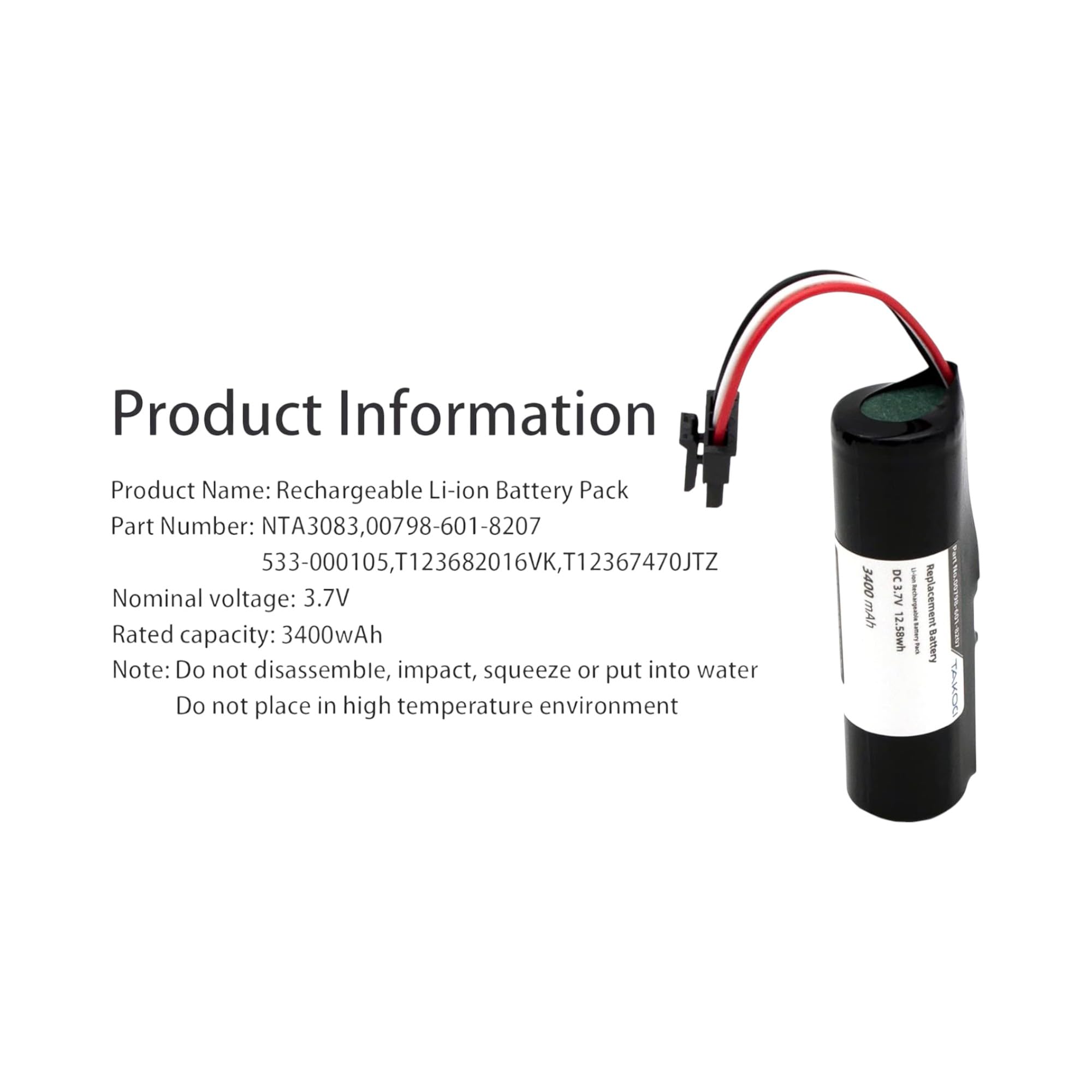 TAWUZUOR Replacement Battery Compatible with UE Boom 2, UE Boom 2 Ultimate 3.7V/2600mAh