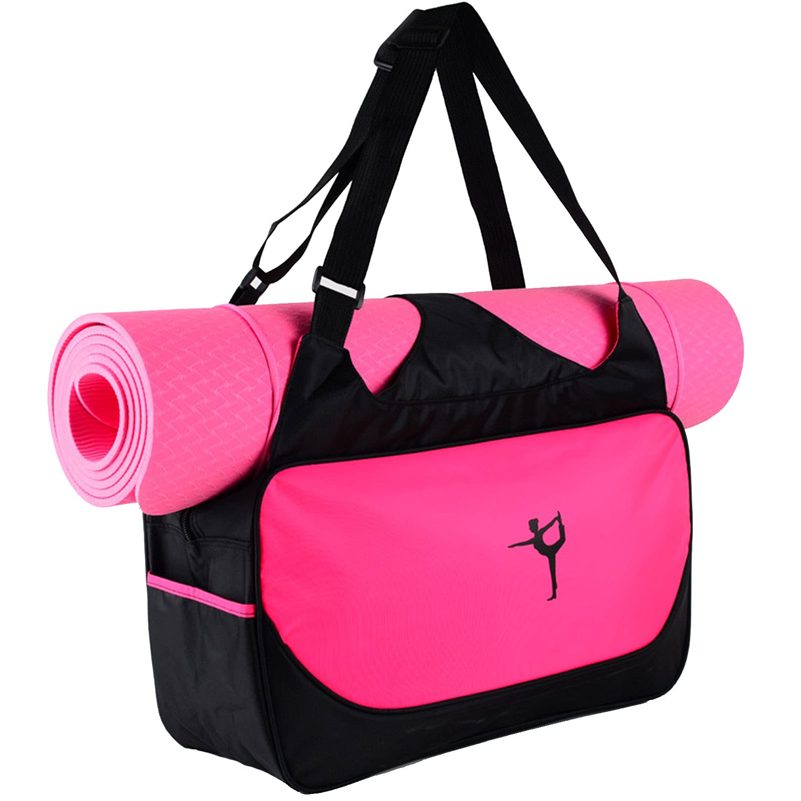 Drawihi - Borsa di alta qualità, taglia extra grande, da yoga e ginnastica, colore: rosa, rossa