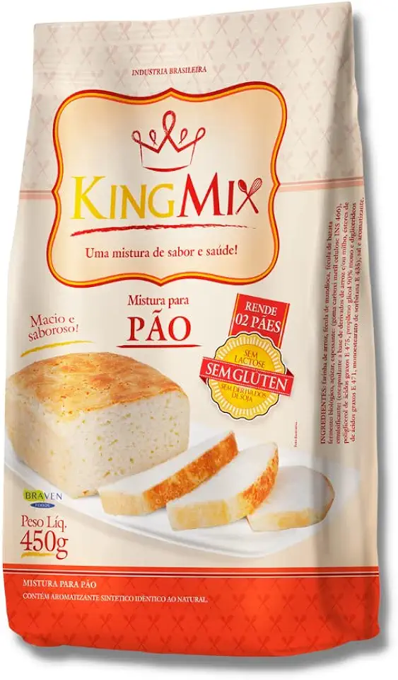 Mistura em pó para pão de forma sem glúten
