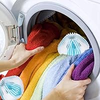 Vista 3 de Removedor de pelo de mascotas para lavandería, 6 bolas reutilizables para lavar pelusas para lavadora y secadora, bola para quitar el pelo largo