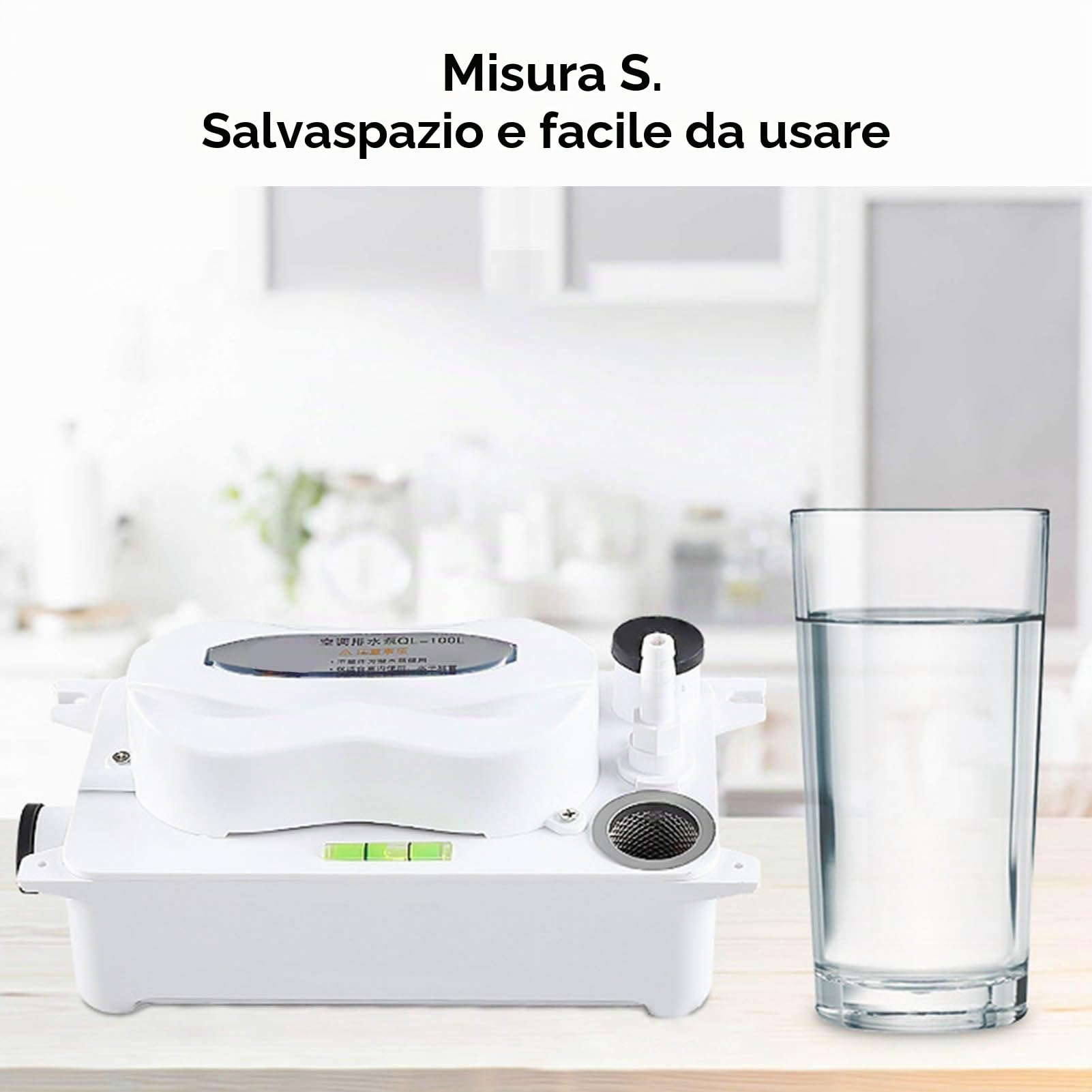 Focket Pompa Automatica per la rimozione della condensa, Pompa di condensazione con Interruttore di Sicurezza e Serbatoio dell'Acqua 0,63 QT/0,6 L per HVAC, condizionatore d'Aria