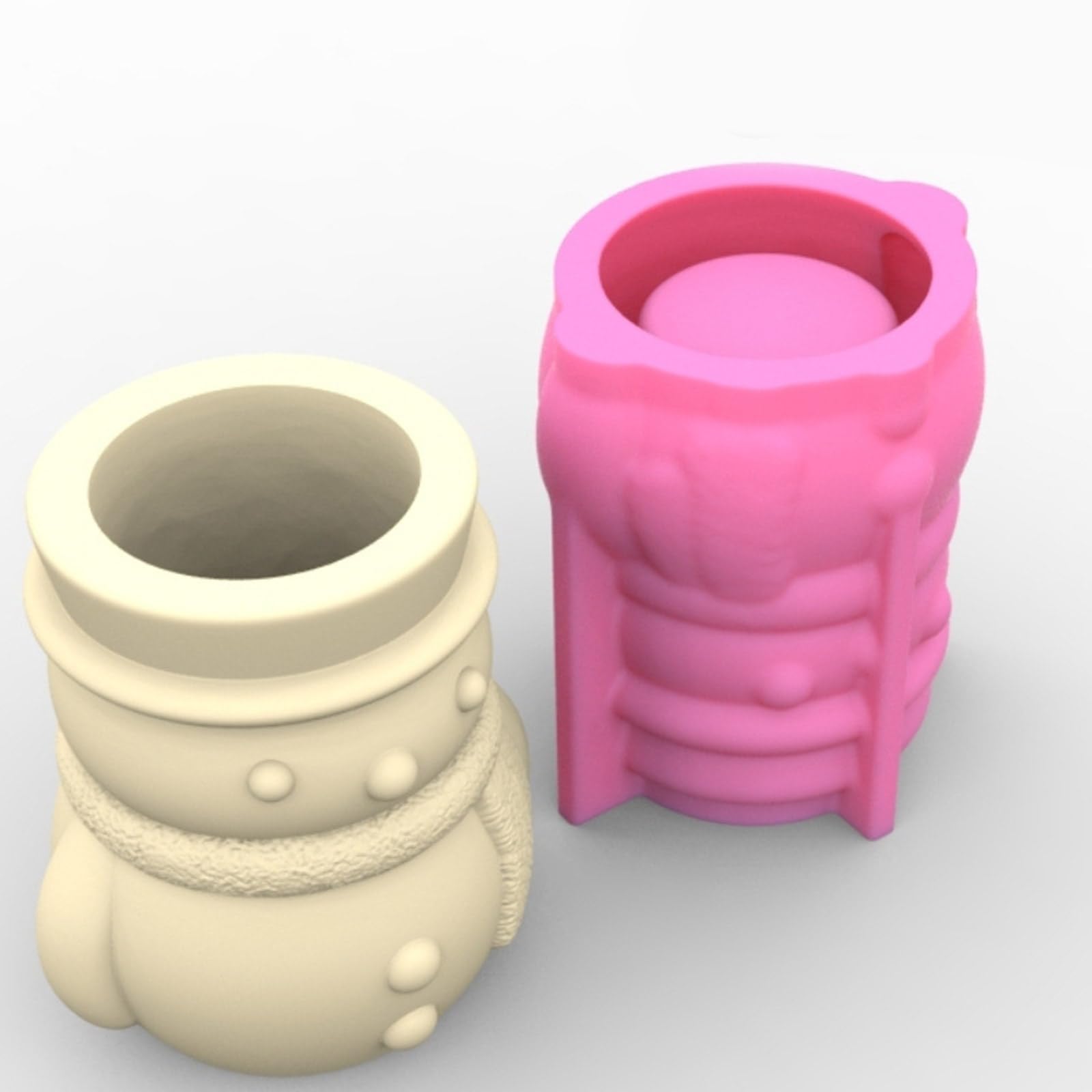 Formy silikonowe, Formy silikonowe 3D Odlew silikonowy w kształcie bałwana Silikonowe formy rzemieślnicze do produkcji betonowej doniczki z żywicy