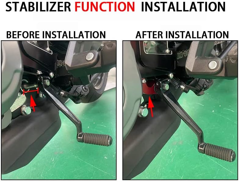 Miniatura 2 de Soporte de eje de cambio CNC Aluminio Palanca de Cambios Soporte de Soporte de Cambio Compatible con Z900 Z900RS Z900RS Cafe 2018-2022 (rojo)