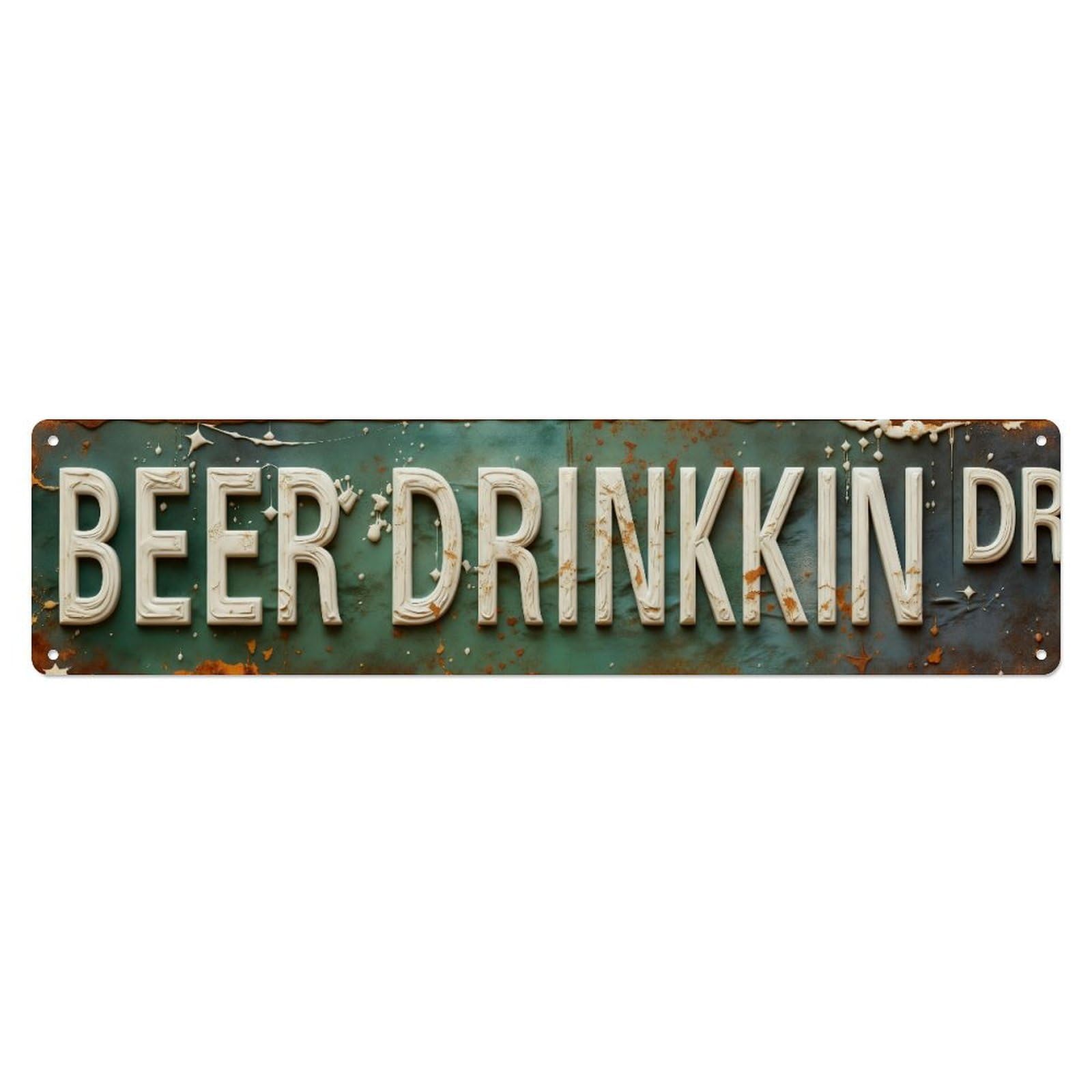 Beer Drinkin Dr Sign Pattern Metal Tin Sign Plaque