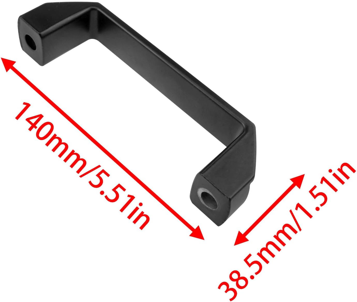 Black Aluminum Alloy Handle Aluminum Handle Rectangular Industrial Handle for 30 Series Aluminum Extruded Profile Accessories 120mm 2PCS