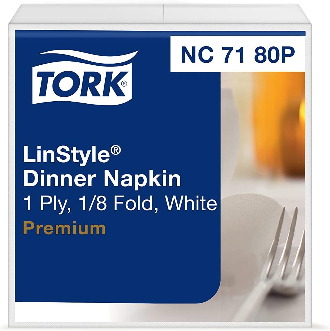 - Tork Napkins 1-Ply LinStyle Dinner Napkins 1/8 Fold, White For Everyday Use at Home Fully Compostable Paper 16.25x17" (WxL), 60 Napkins/Pack, 6 Packs/Case