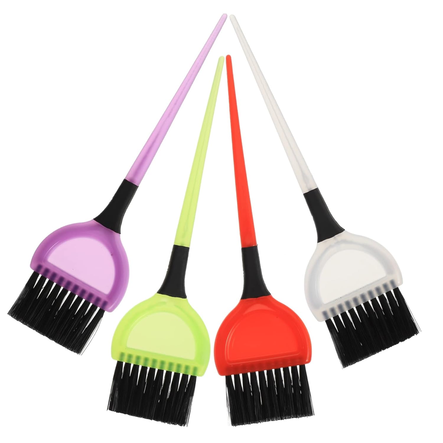 4pcs Hair Dye Brushes Flexible Applicator Salon Coloring Tools for Highlighting Easy DIY Tinting Random Color