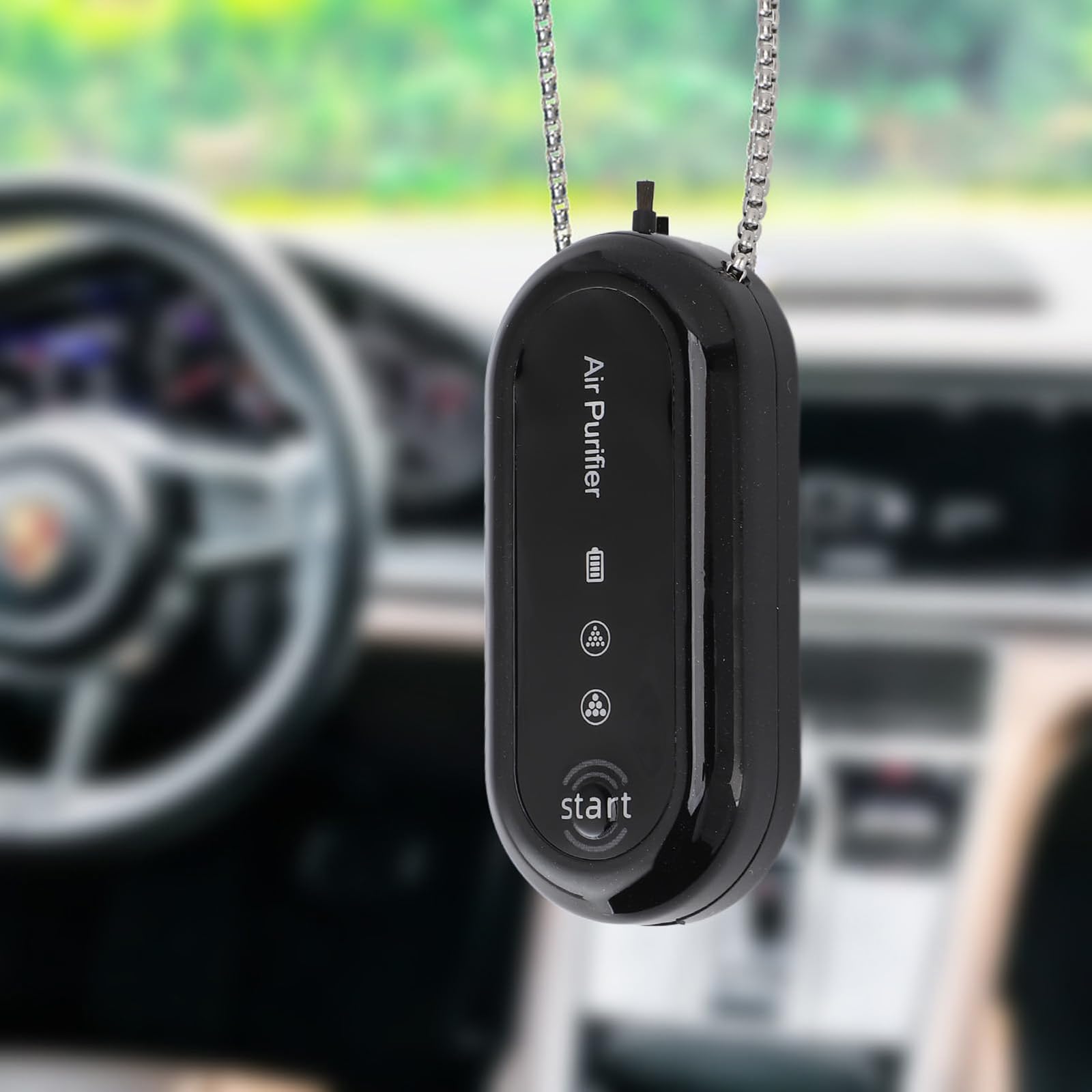 Purificador de aire portátil portátil, mini ionizador negativo recargable, collar purificador de aire personal para viajes al aire libre, coche, hogar