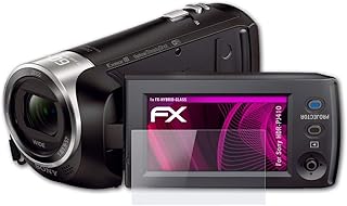 atFoliX Plastic Glass Protective Film compatible with Sony HDR-PJ410 Glass Protector, 9H Hybrid-Glass FX Glass Screen Protector of plastic