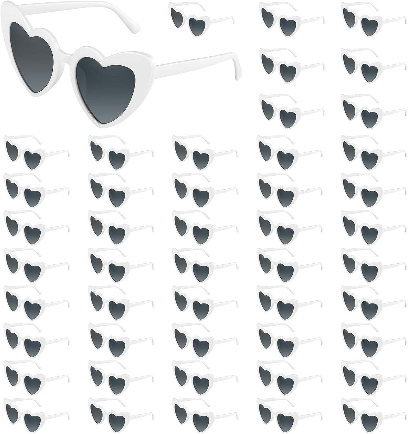 6/12/24/48 Pack Heart Sunglasses Vintage Heart Shaped Glasses Bulk Bachelorette Sunglasses for Women Wedding Party