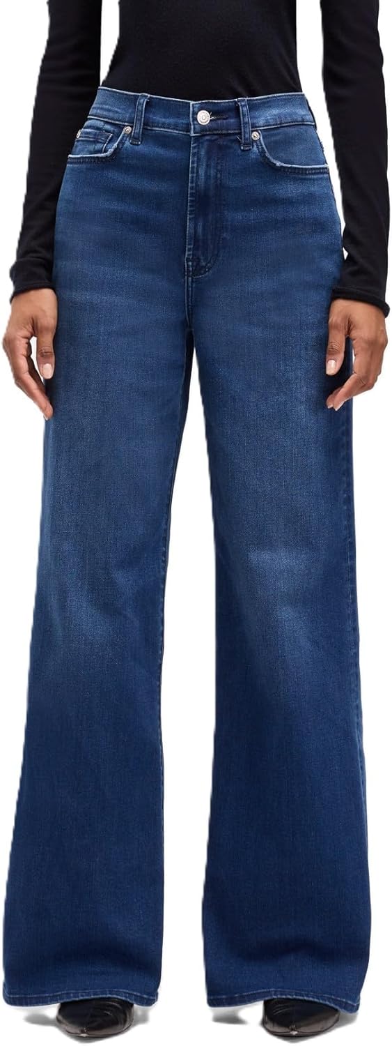 7 for All Mankind Womens Ultra High Rise Jo Wide Leg Jeans