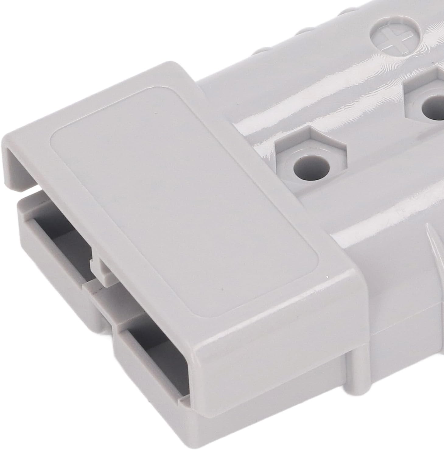350A 600V Forklift Battery Connector 2/0 AWG Gray 350A 600V Plug, Jumper Cable Plug Connect Disconnect for Recovery Winch Towing Systems, Electric Forklift Charging Plug