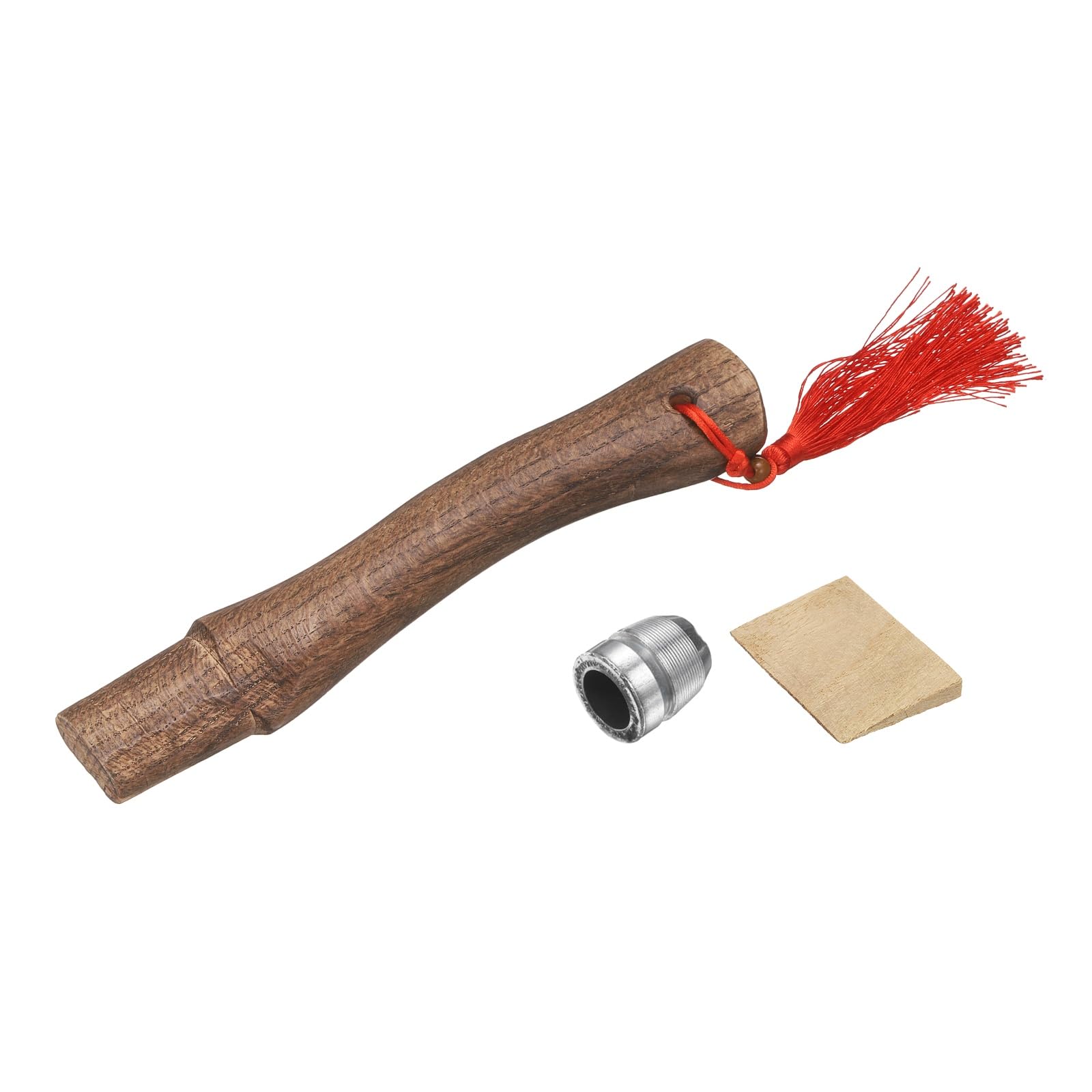 sourcing map Wood Axe Handle Replacement 10.2" Universal Hickory Hatchet Handles with Wooden and Round Wedges for Camping Gardening Axe