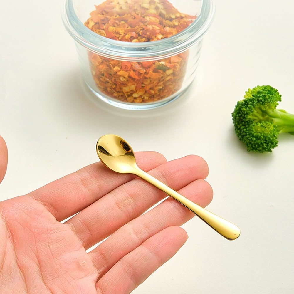 Cuillères Acier Inoxydable Cuillères à Café Portmeirion - Lot De 6 - Acier Inoxydable - Design Bleu Et Blanc - 15cm Cuillere A The