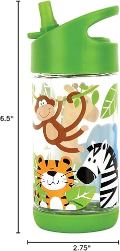 Miniatura 8 de Stephen Joseph, Botella de agua con tapa abatible para niños, 10 onzas, Tritan sin BPA, botella de agua para niñas y niños, botella abatible para el