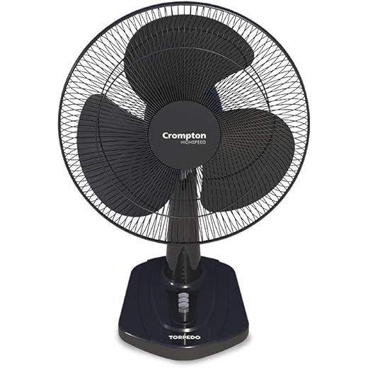Crompton HighSpeed Torpedo 400 mm Table Fan (Black)