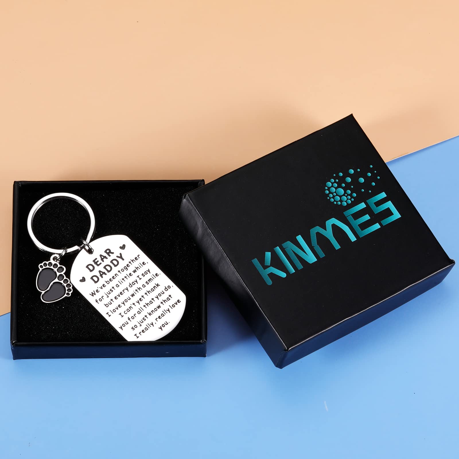 Baby Announce Pregnancy Footprint Charm - New Dad Gifts for Soon To Be Dads, First Time Fathers, Boyfriends & Husbands - Fathers Day Gift