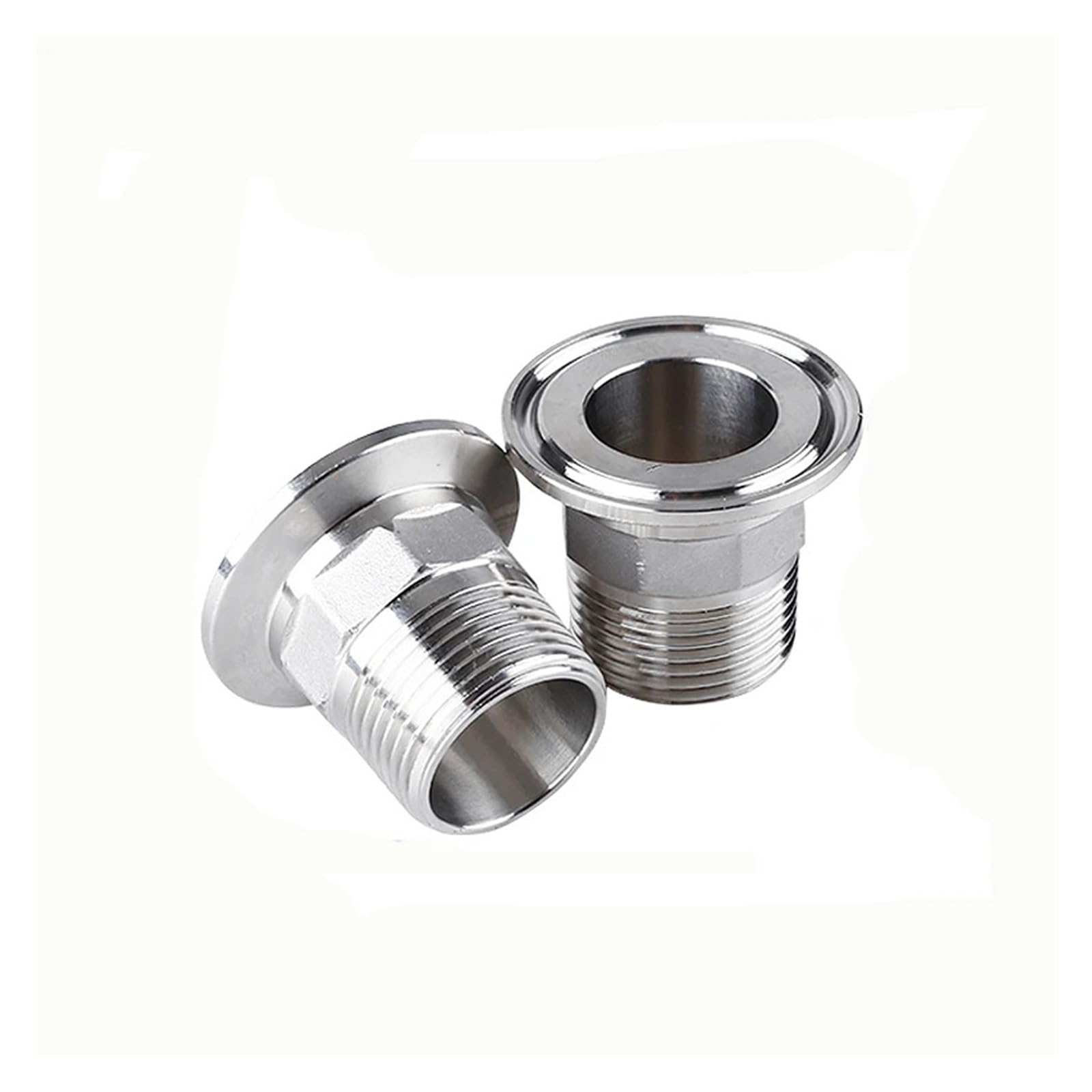 AEVHBAMXN 1PC 1-1/2" Stainless Steel SS304 BSPT Male Threaded Ferrule OD 64mm fit 2" Tri Clamp AEVHBAMXN