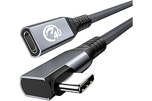 USB4 Thunderbolt 4 C to C Extension Cable 240W, Right Angle 40Gbps