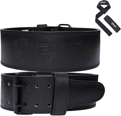 Miniatura 12 de Beast Power Gear Cinturones de Levantamiento de Pesas - Correa Gratuita de 4" de Ancho y 10mm de Grosor para Levantamiento de Pesas, Cultura Física,