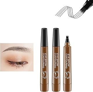 2pcs Magical Precise Waterproof Brow Pen - LUMIEREZ 4 Tipped Precise Brow Pen (Light Brown)