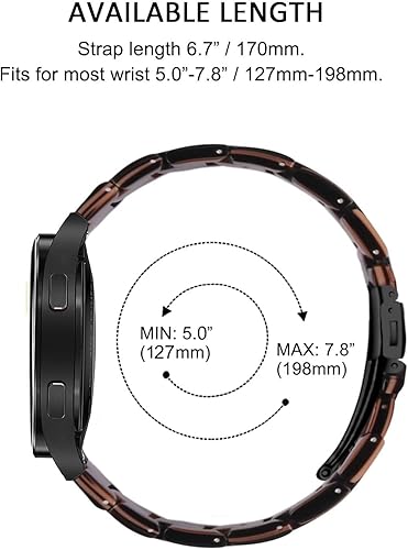 Miniatura 6 de Correas compatibles con Samsung Galaxy Watch 7  FE  66 Classic  55 Pro  44 Classic  3 de 1.614 pulgadas, 0.787 pulgadas, correa de repuesto de