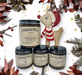 Winter Candle, Personalized Christmas Candle, Scented Wax Melts, Women's Christmas Gift, Scented Soy Candle, Amber Jar 4oz 8 oz, Handmade (Banana Nut Bread, 4oz)