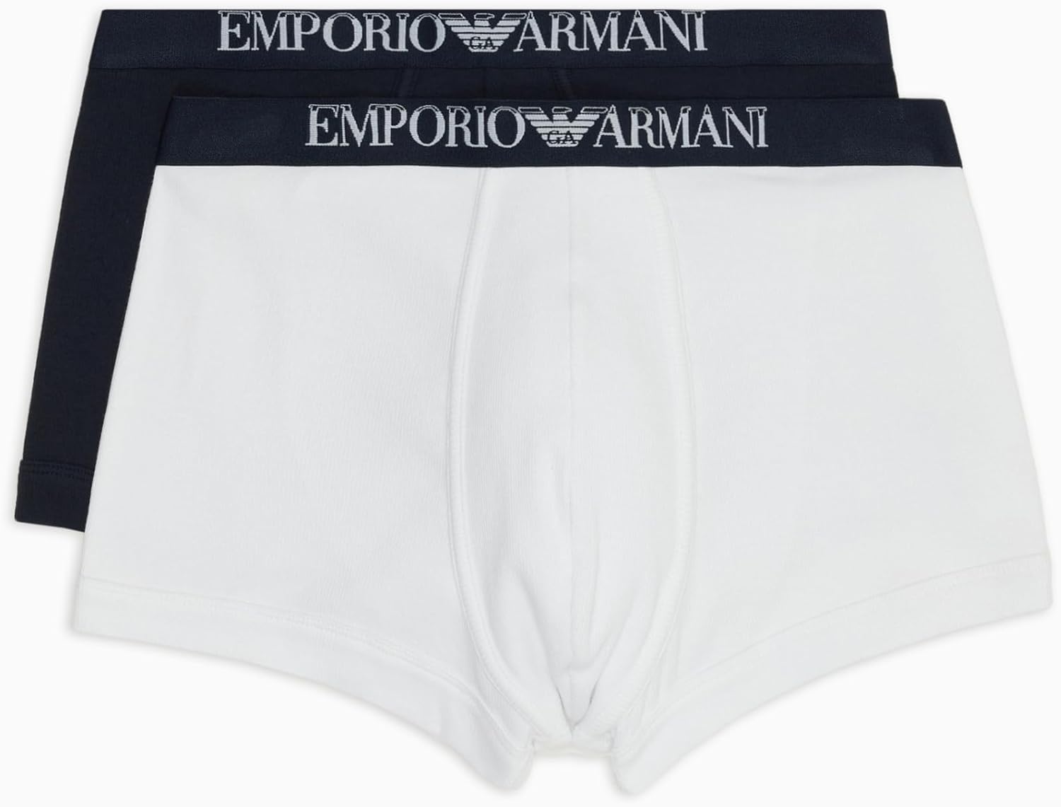 Emporio Armani mens Ribbed Stretch Cotton 2-pack Trunk