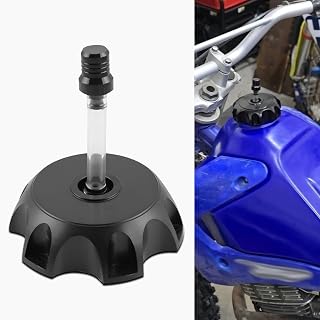 1 PC Automobile Hexagonal Gas Tank Cap, 50-250 cc Aluminum Alloy Fuel Tank Cap with Vent Breathable Cap Oiler, Universal for Most Motorcycles (Black)