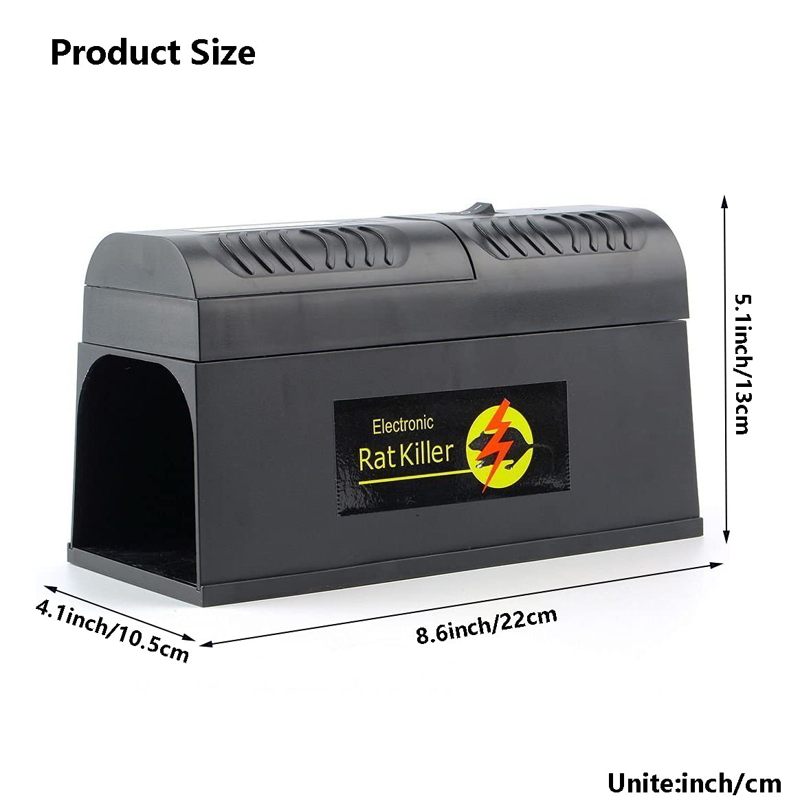 Trappola per topi elettronica extra large 8000 V – efficace zapper per roditori per interni ed esterni