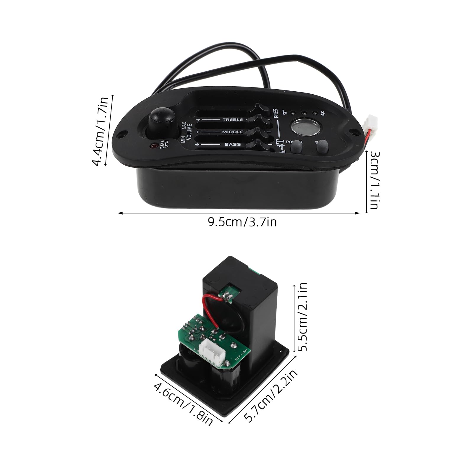Préampli Eq pour Guitare Acoustique A-4t 1 Set avec Accordeur LCD