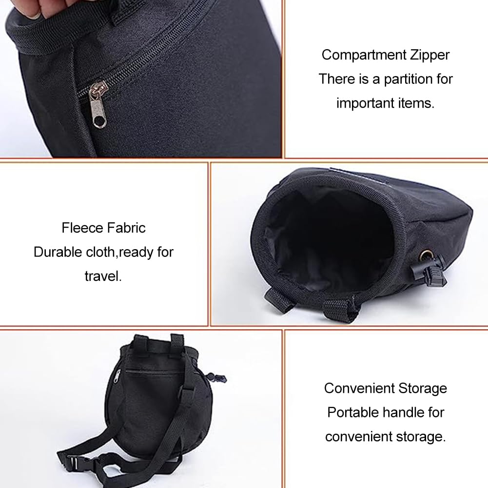 Bolsa de Magnesio para Escalada con Cinturón Ajustable - Chalk Bag para Aire Libre y Escalada Roca
