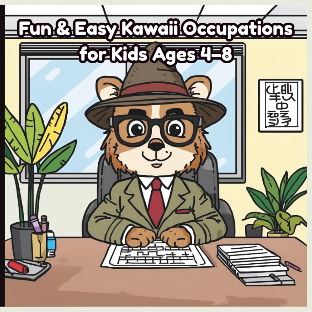 Cute Animals Doing Jobs Coloring Book
