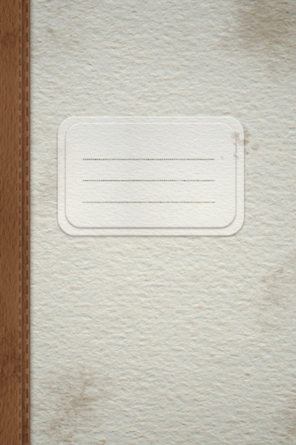 Simple Natural Journal. Worn blank lined notebook