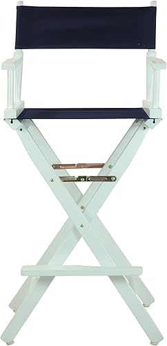 Miniatura 65 de Casual Home - Silla de director de 30 in, marco blanco, con lona color blanco, altura de barra
