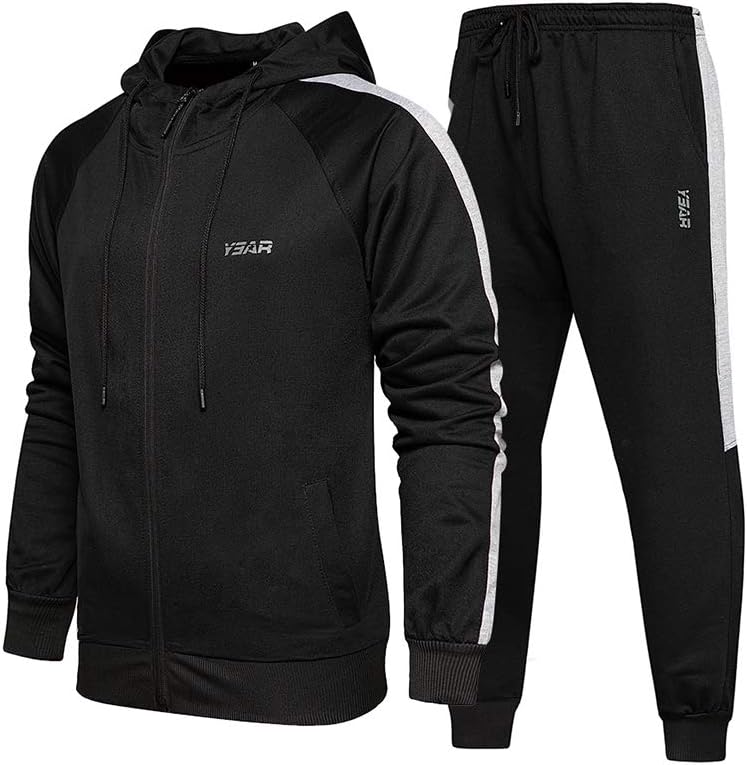 Lavnis Men's Casual Tracksuit Long Sleeve Running Jogging Athletic Sports Set - Image 3