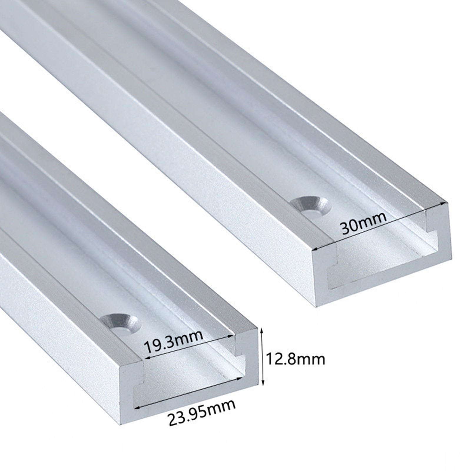 Szyny z rowkami T, szyny z rowkami T 30 mm, rowki T ze stopu aluminium, odpowiednie do narzędzi do obróbki drewna i pił stołowych(80cm)