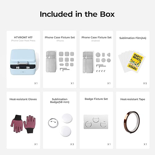 Miniatura 9 de HTVRONT Máquina de Prensa de Calor para Fundas de Teléfono Compatible con Android -H17 Máquina de Prensa de Calor al Vacío para Fundas de Teléfono-