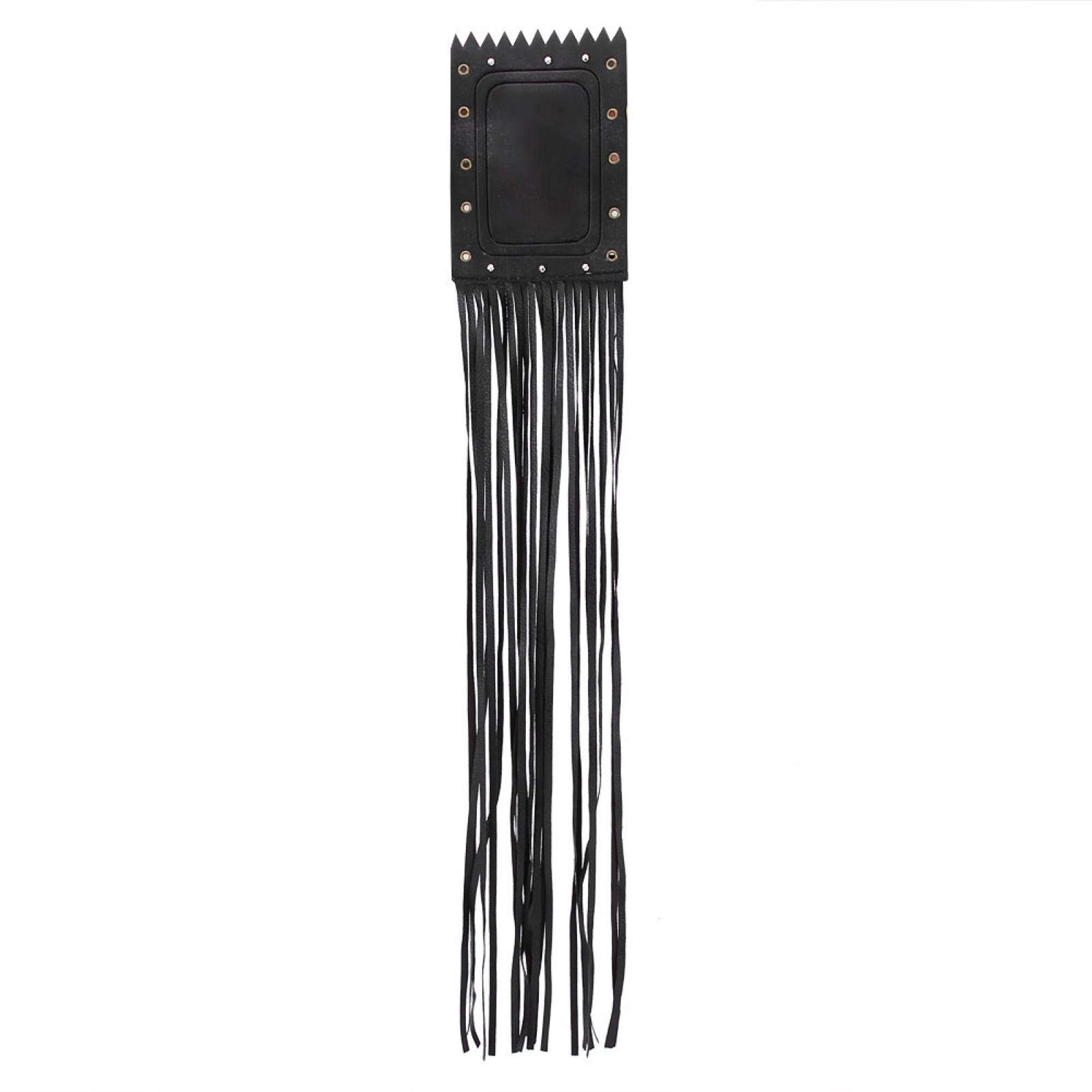 Gonnely Frange Moto, 2 Pezzi Generale Nero Moto in Pelle Sintetica Manubrio Tassel Fringe Grip Cover Lever