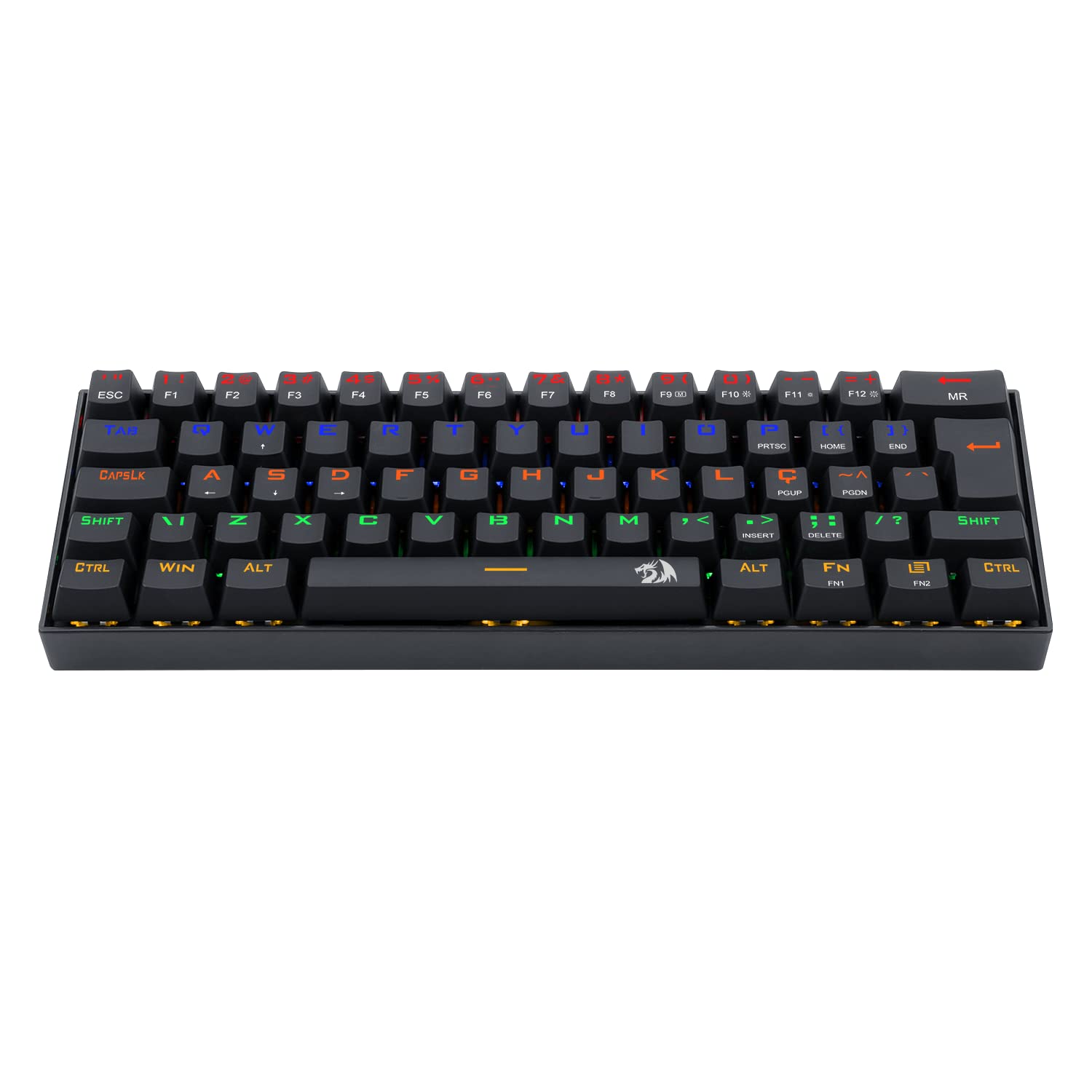 Teclado Mecânico Gamer com Fio 95 Teclas, RGB com 20 Modos de Iluminação, Switch Vermelho Hot Swap, Anti Ghosting, Teclado Compacto USB para PC, Notebook, Windows e Mac (Preto)