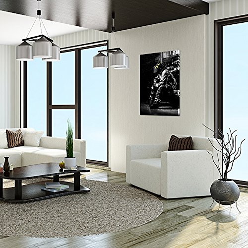 Sea Charm - Inspirational Wall Art Exhausted Firefighter After Rescue Hero Picture Canvas Print Painting For Living Room Decoration Fireman Posters Stretched And Framed Ready To Hang #TOP2