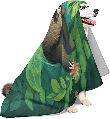 Miniatura 5 de Manta ligera de franela con diseño de perezoso, manta cálida y acogedora para ropa de cama y sofá de invierno, 50 x 60 pulgadas, para adolescentes