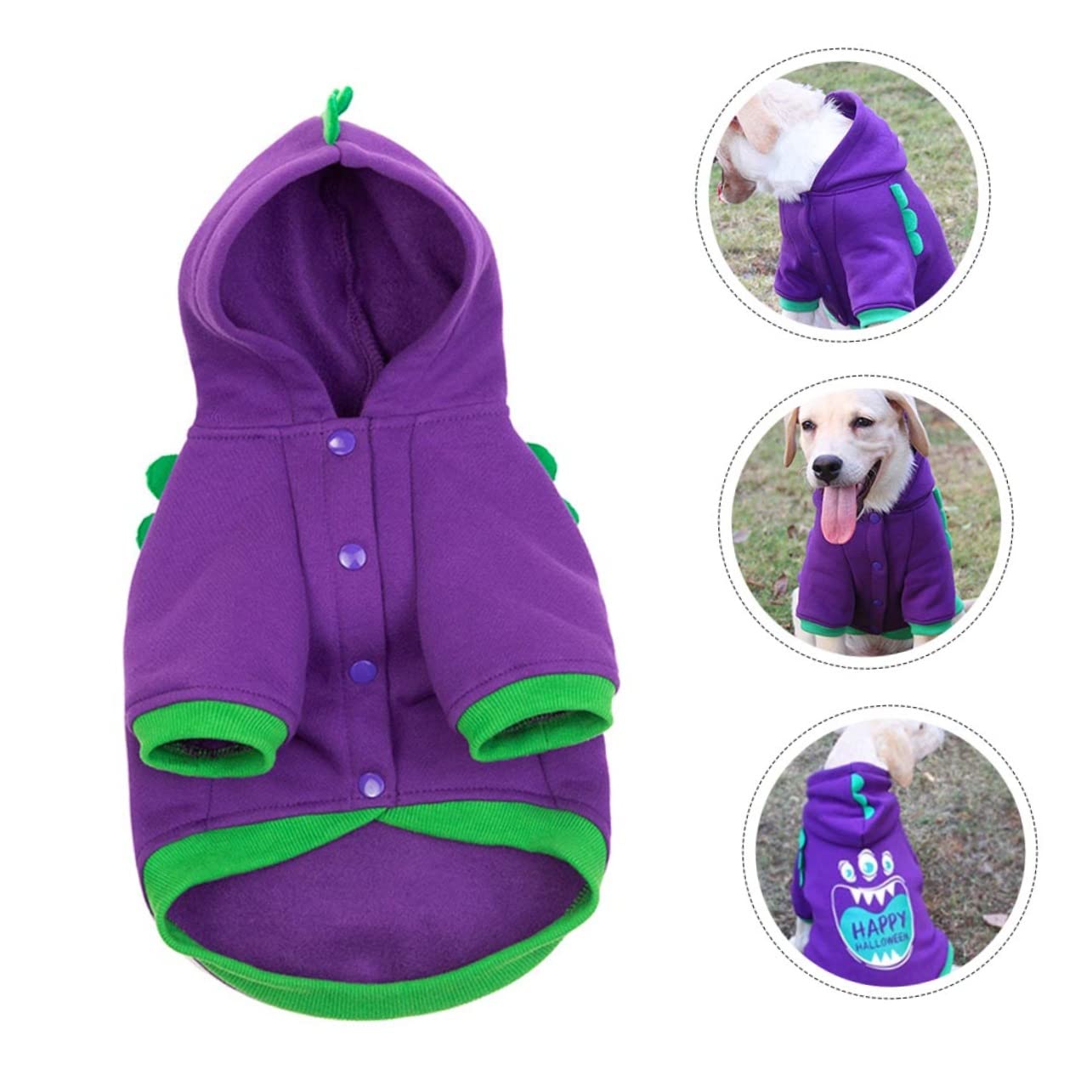 BESPORTBLE 3piezas Disfraz De Halloween para Perro Ropa Divertida para Mascotas Traje De Halloween para Perros para Fotografía y Uso Diario Talla Mediana