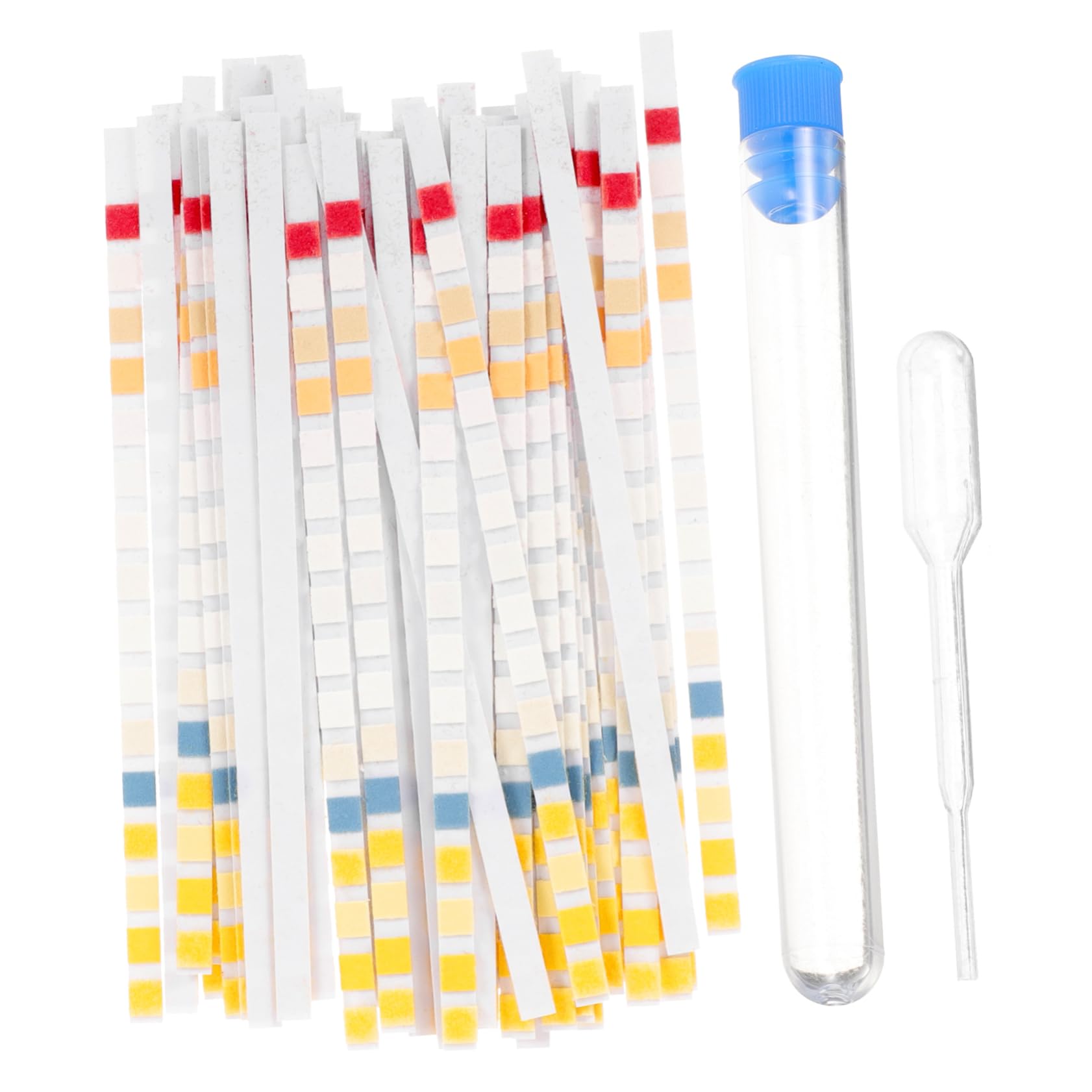 Toyvian 3 Series Tiras De Prueba De De Agua Kit De Tiras Para Análisis De Agua Potable Incluye Pipeta Y Tubo De Herramienta De Detección 50 Piezas*3