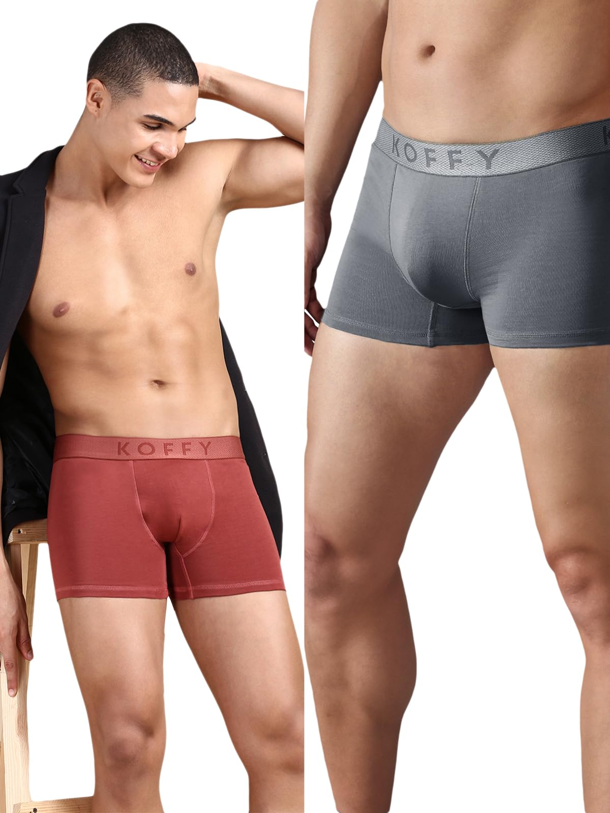 Men’s Stretchable Cotton Lycra Long Trunk with C-Type Front Open | Wrinkle-Free | Ultra-Soft Elastic-image-47